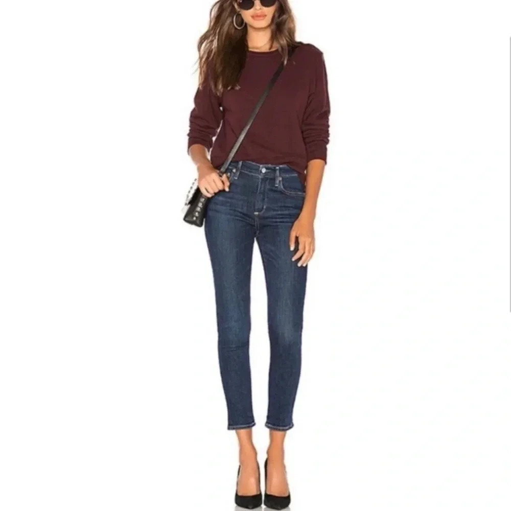 Agolde Sophie High Rise Skinny Crop in Reverb Size 26 - Picture 2 of 12
